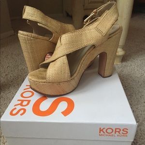 Gently worn platform sandals